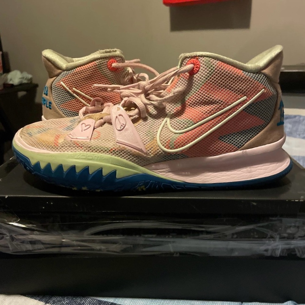 Nike Kyrie Pink and Blue Basketball Sneakers